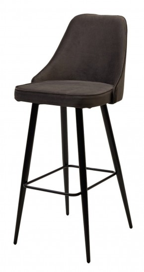 Барный стул NEPAL-BAR ГРАФИТ #14, велюр/ черный каркас (H=78cm) М-City в Ялуторовске - yalutorovsk.ok-mebel.com | фото