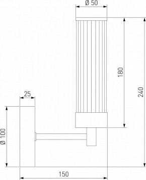 Бра Eurosvet Oriens 60166/1 латунь в Ялуторовске - yalutorovsk.ok-mebel.com | фото 2