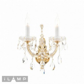 Бра iLamp Diamond W6071-2 GD+CL в Ялуторовске - yalutorovsk.ok-mebel.com | фото 2