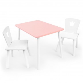 Детский комплект стол и два стула «Корона» Rolti Baby (розовый/белый, массив березы/мдф) в Ялуторовске - yalutorovsk.ok-mebel.com | фото 2
