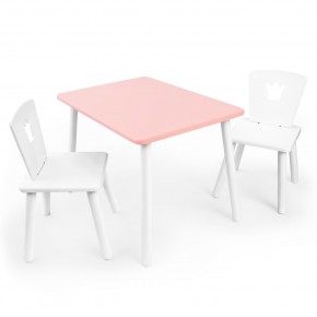 Детский комплект стол и два стула «Корона» Rolti Baby (розовый/белый, массив березы/мдф) в Ялуторовске - yalutorovsk.ok-mebel.com | фото 5