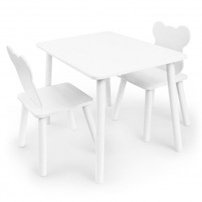 Детский комплект стол и два стула «Мишка» Rolti Baby (белый/белый, массив березы/мдф) в Ялуторовске - yalutorovsk.ok-mebel.com | фото 2