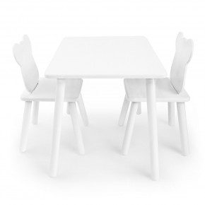 Детский комплект стол и два стула «Мишка» Rolti Baby (белый/белый, массив березы/мдф) в Ялуторовске - yalutorovsk.ok-mebel.com | фото 3