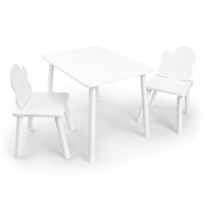 Детский комплект стол и два стула «Облачко» Rolti Baby (белый/белый, массив березы/мдф) в Ялуторовске - yalutorovsk.ok-mebel.com | фото