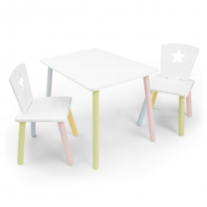Детский комплект стол и два стула «Звезда» Rolti Baby (белый/цветной, массив березы/мдф) в Ялуторовске - yalutorovsk.ok-mebel.com | фото 1