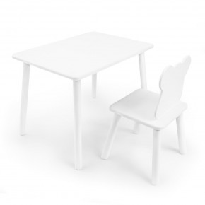 Детский комплект стол и стул «Мишка» Rolti Baby (белый/белый, массив березы/мдф) в Ялуторовске - yalutorovsk.ok-mebel.com | фото