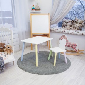 Детский комплект стол и стул «Облачко» Rolti Baby (белый/цветной, массив березы/мдф) в Ялуторовске - yalutorovsk.ok-mebel.com | фото 2