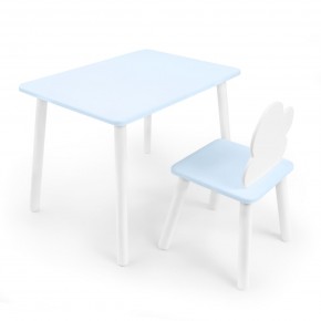 Детский комплект стол и стул «Облачко» Rolti Baby  (голубая столешница/голубое сиденье/белые ножки) в Ялуторовске - yalutorovsk.ok-mebel.com | фото