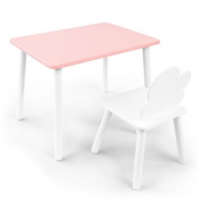 Детский комплект стол и стул «Облачко» Rolti Baby (розовый/белый, массив березы/мдф) в Ялуторовске - yalutorovsk.ok-mebel.com | фото