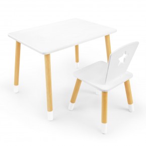 Детский комплект стол и стул «Звезда» Rolti Baby (белый/береза, массив березы/мдф) в Ялуторовске - yalutorovsk.ok-mebel.com | фото