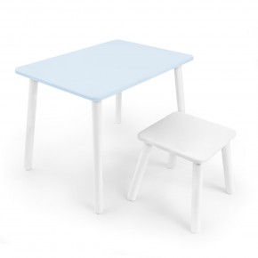 Детский комплект стол и табурет Rolti Baby (голубая столешница/белое сиденье/белые ножки) в Ялуторовске - yalutorovsk.ok-mebel.com | фото