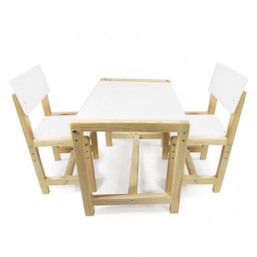 Детский растущий комплект стол и два стула  Я САМ "Лофт" (Белый, Сосна) в Ялуторовске - yalutorovsk.ok-mebel.com | фото