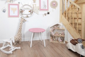Детский стол круглый Rolti Baby (розовый/белый, массив березы/мдф) в Ялуторовске - yalutorovsk.ok-mebel.com | фото