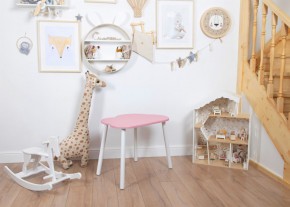 Детский стол Rolti Baby «Облачко»  (розовый/белый, массив березы/мдф) в Ялуторовске - yalutorovsk.ok-mebel.com | фото