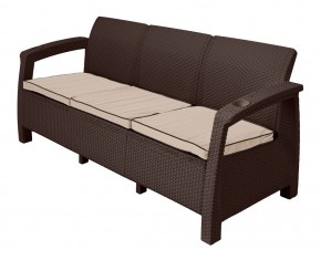 Диван Yalta Premium Sofa 3 Set (Ялта) шоколадный (+подушки под спину) в Ялуторовске - yalutorovsk.ok-mebel.com | фото