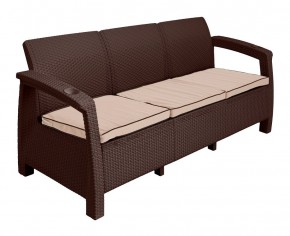 Диван Yalta Premium Sofa 3 Set (Ялта) шоколадный (+подушки под спину) в Ялуторовске - yalutorovsk.ok-mebel.com | фото 2