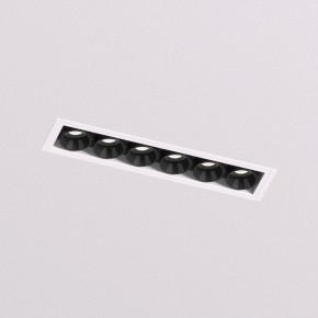 DK2531-WB Встраиваемый светильник SPACE со светодиодом под шпатлевку L126mm 220V 10W 38° 4000К IP20 белый/черный алюминий в Ялуторовске - yalutorovsk.ok-mebel.com | фото