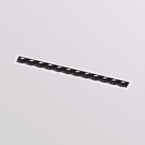 DK2532-WB Встраиваемый светильник SPACE со светодиодом под шпатлевку L240mm 220V 20W 38° 4000К IP20 белый/черный алюминий в Ялуторовске - yalutorovsk.ok-mebel.com | фото
