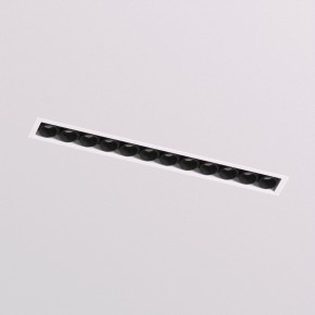 DK2532-WB Встраиваемый светильник SPACE со светодиодом под шпатлевку L240mm 220V 20W 38° 4000К IP20 белый/черный алюминий в Ялуторовске - yalutorovsk.ok-mebel.com | фото 2