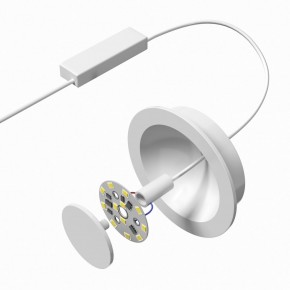DK2700-WH Встраиваемый светильник, IP 20, 7 Вт, LED 3000, белый, алюминий в Ялуторовске - yalutorovsk.ok-mebel.com | фото 4