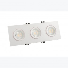 DK3023-WH Встраиваемый светильник, IP 20, 10 Вт, GU5.3, LED, белый, пластик в Ялуторовске - yalutorovsk.ok-mebel.com | фото 2