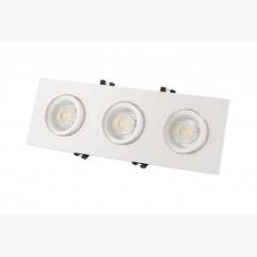 DK3023-WH Встраиваемый светильник, IP 20, 10 Вт, GU5.3, LED, белый, пластик в Ялуторовске - yalutorovsk.ok-mebel.com | фото 3