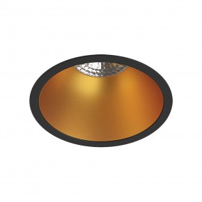 DK3026-BG Встраиваемый светильник, IP 20, 10 Вт, GU5.3, LED, черный/золотой, пластик в Ялуторовске - yalutorovsk.ok-mebel.com | фото