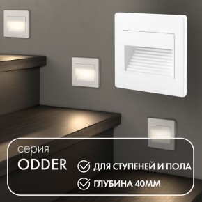 DK3050-WH Светильник встраиваемый в стену, IP 20, LED 3000, 1 Вт, белый, пластик в Ялуторовске - yalutorovsk.ok-mebel.com | фото 5