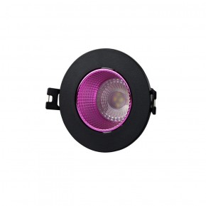 DK3061-BK+PI Встраиваемый светильник, IP 20, 10 Вт, GU5.3, LED, черный/розовый, пластик в Ялуторовске - yalutorovsk.ok-mebel.com | фото 1