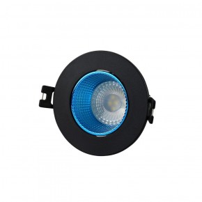 DK3061-BK+СY Встраиваемый светильник, IP 20, 10 Вт, GU5.3, LED, черный/голубой, пластик в Ялуторовске - yalutorovsk.ok-mebel.com | фото 1