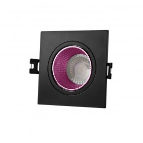 DK3071-BK+PI Встраиваемый светильник, IP 20, 10 Вт, GU5.3, LED, черный/розовый, пластик в Ялуторовске - yalutorovsk.ok-mebel.com | фото 1