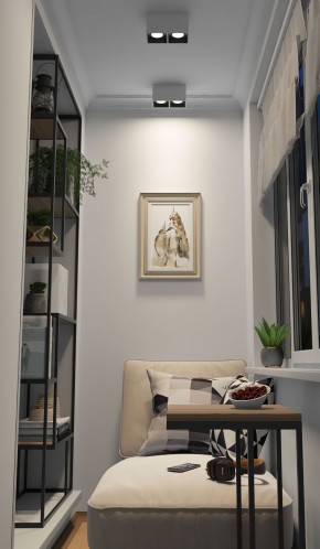 DK3085-WB+WH Светильник накладной IP 20, 10 Вт, GU5.3, LED, бело-черный/белый, пластик в Ялуторовске - yalutorovsk.ok-mebel.com | фото 2