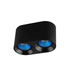 DK3096-BK+CY Светильник накладной IP 20, 10 Вт, GU5.3, LED, черный/голубой, пластик в Ялуторовске - yalutorovsk.ok-mebel.com | фото
