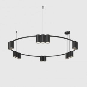 DK4067-BK Подвесной светильник ORBIT, IP20, 15xGU10 LED до 15 Вт, черный матовый, алюминий в Ялуторовске - yalutorovsk.ok-mebel.com | фото