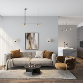 DK5060-BK+SG Бра ORBIT, IP20, 3000К, LED, 10 Вт, черный + сатинированное золото, алюминий в Ялуторовске - yalutorovsk.ok-mebel.com | фото 5
