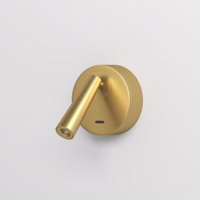 DK5072-SB Бра SHINE WALL со светодиодом, D104*H68, IP20, 3000К, 3W, RA?90, сатинированная латунь, алюминий в Ялуторовске - yalutorovsk.ok-mebel.com | фото 2