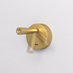DK5072-SB Бра SHINE WALL со светодиодом, D104*H68, IP20, 3000К, 3W, RA?90, сатинированная латунь, алюминий в Ялуторовске - yalutorovsk.ok-mebel.com | фото 3