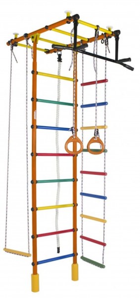 ДСК Атлант оранжевый радуга: турник, кольца, канат, трапеция, веревочная лестница в Ялуторовске - yalutorovsk.ok-mebel.com | фото