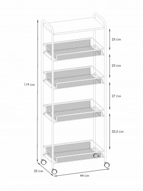 Э 443 ГР Этажерка "Ладья 25КС" Графит в Ялуторовске - yalutorovsk.ok-mebel.com | фото 2