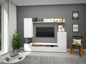 Гостиная Альфа (Белый/Белый глянец) в Ялуторовске - yalutorovsk.ok-mebel.com | фото 2