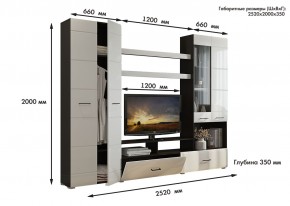Гостиная Альфа МДФ (Венге/Белый глянец) в Ялуторовске - yalutorovsk.ok-mebel.com | фото 3