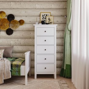 Комод 05 Кантри белый с пятью ящиками в Ялуторовске - yalutorovsk.ok-mebel.com | фото 4