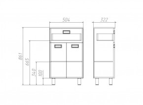 Комод 50 Cube с 1 ящиком Домино (DC5015K) в Ялуторовске - yalutorovsk.ok-mebel.com | фото 3