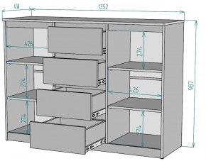 Комод Мальта K118 в Ялуторовске - yalutorovsk.ok-mebel.com | фото 2