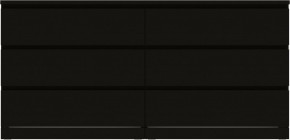Комод Варма 6Д большой с шестью выдвижными ящиками, цвет ясень черный в Ялуторовске - yalutorovsk.ok-mebel.com | фото 2