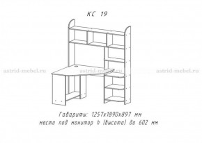 Компьютерный стол №19 (Анкор темный) в Ялуторовске - yalutorovsk.ok-mebel.com | фото 3