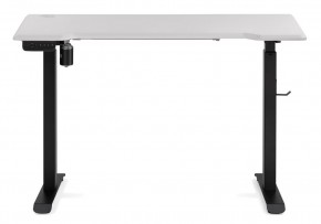 Компьютерный стол Маркос с механизмом подъема 120х75х75 белая шагрень / черный в Ялуторовске - yalutorovsk.ok-mebel.com | фото 3