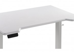 Компьютерный стол Маркос с механизмом подъема 120х75х75 белый / шагрень белая в Ялуторовске - yalutorovsk.ok-mebel.com | фото 6