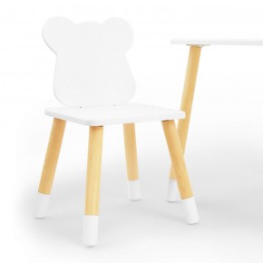 Комплект детской мебели стол и два стула Мишутка (Белый/Белый/Береза) в Ялуторовске - yalutorovsk.ok-mebel.com | фото