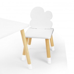 Комплект детской мебели стол и два стула Облачко (Белый/Белый/Береза) в Ялуторовске - yalutorovsk.ok-mebel.com | фото 1
